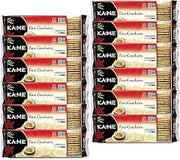 KA-ME Gluten-Free Original Rice Crunch Crackers 3.5 oz (Pack of 12), Authentic Asian Ingredients and Flavors, Certified Gluten Free Crackers, No Artificial Flavors/Colors, Non GMO Snacks, Served with Asian Salmon, Cream Cheese, Egg & Tuna Salad, Asian Guacamole, Hummus & Many More