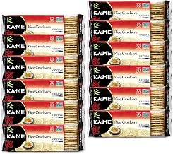 KA-ME Gluten-Free Original Rice Crunch Crackers 3.5 oz (Pack of 12), Authentic Asian Ingredients and Flavors, Certified Gluten Free Crackers, No Artificial Flavors/Colors, Non GMO Snacks, Served with Asian Salmon, Cream Cheese, Egg & Tuna Salad, Asian Guacamole, Hummus & Many More