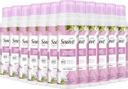 Suave Powder & Petals Antipersirant Deodorant Dry Spray, for 48hr odor & wetness protection, 3.8oz, 12 pack