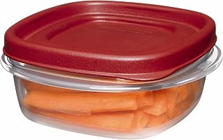 Rubbermaid Easy Find Lids Food Storage Container, 1.25 Cup, Racer Red
