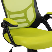 Porter Mesh High Back Ergonomic Swivel Office Chair with Lumbar Support by Flash Furniture – Set of 1, Polyester, Plywood, Plastic, Metal, Mesh, Foam, Model HL-0016-1-BK-GN-GG