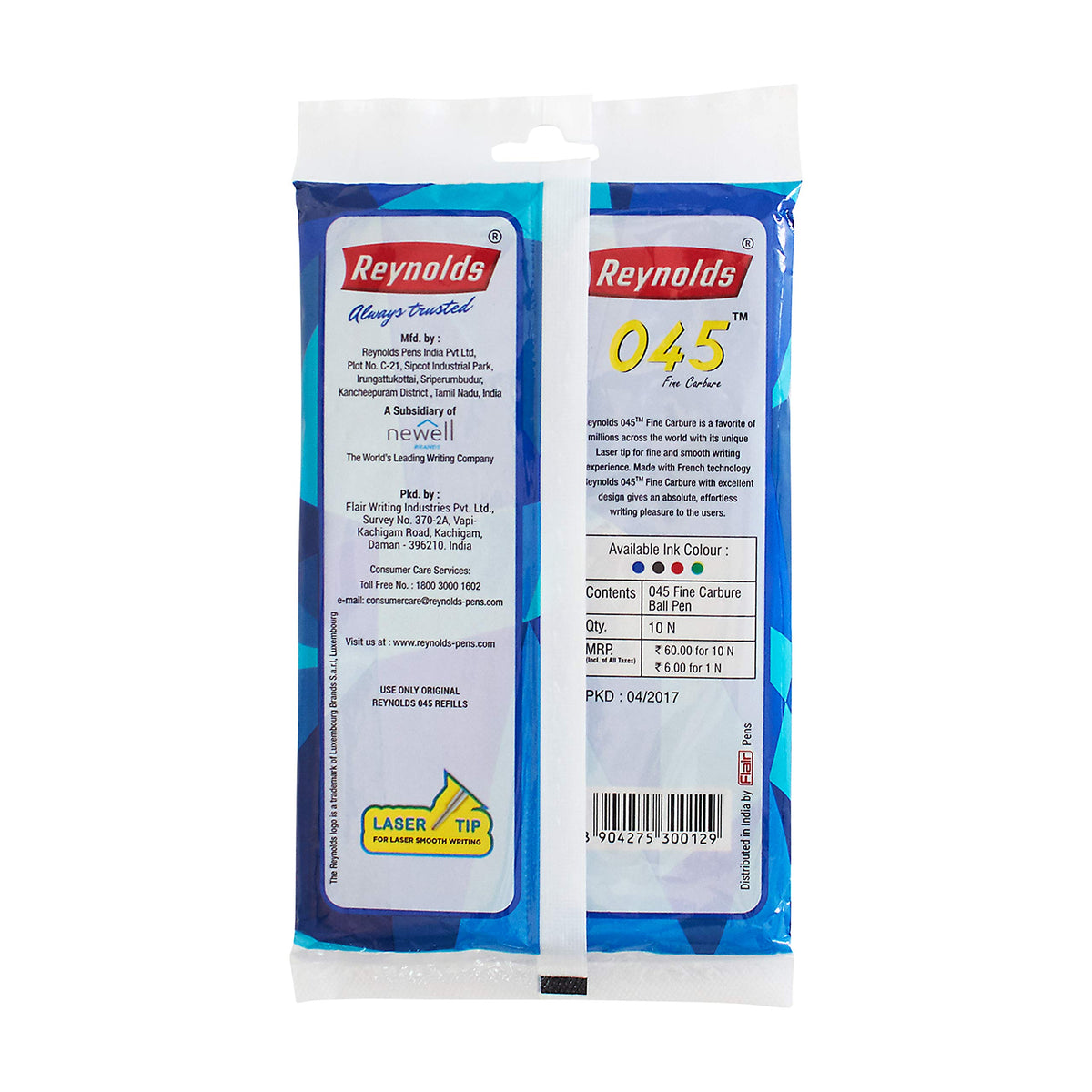 045 Ball Pen # Blue (50 Pcs. / Box) by Reynolds – 1 Count (Pack of 50), Plastic, Blue, Pack of 50, Model 045 - Blue