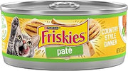 Friskies Purina Wet Cat Food Pate, Country Style Dinner, (24) 5.5 oz Cans
