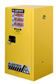 Justrite 15 Gallon / Manual-close / Yellow Safety Storage Cabinets