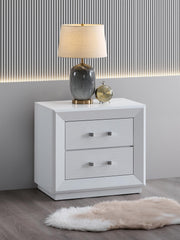Mars NIGHTSTAND White by Glory Furniture – Wood, White, Model G001700-N