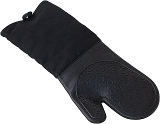 PADERNO World Cuisine A4851742 Silicone Oven Mitt, Medium, Black