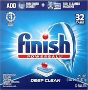 Finish All in 1-32ct - Dishwasher Detergent - Powerball -Individually Wrapped Dishwashing Tablets - Dish Tabs