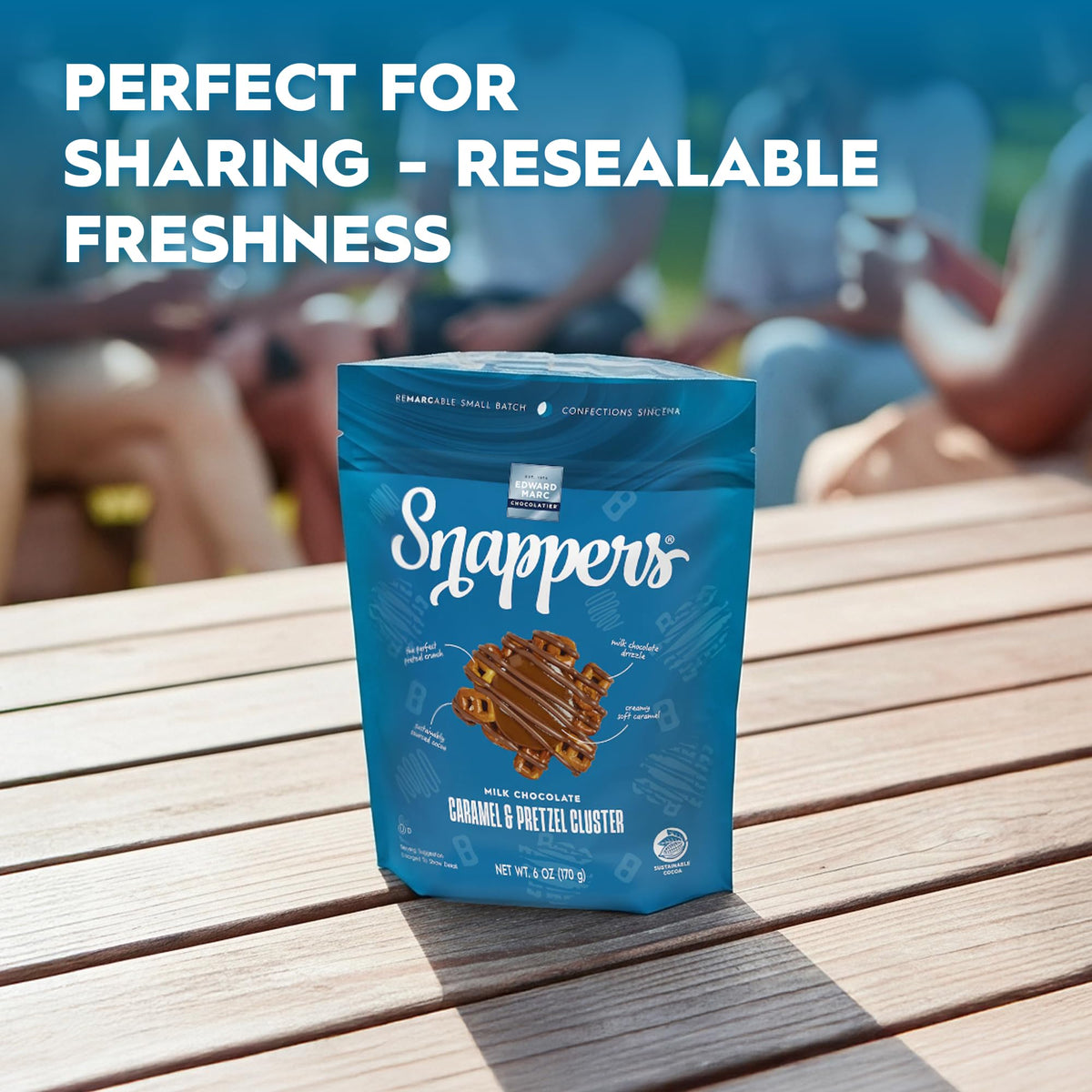 Pretzel Milk Chocolate by Snappers – 6 Ounce (Pack of 6), Pack of 6