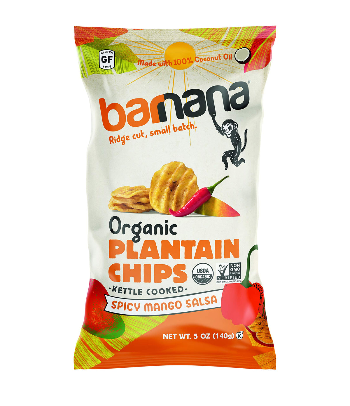 Barnana Spicy Mango Salsa / 40 Ounce (Pack of 1) / 1 Dried Banana Chips