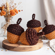 Fuutreo Fall Acorn Decorations, Woven Corn Husk, Set of 6