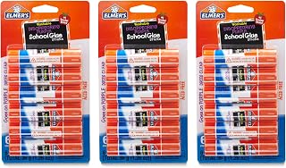 Elmer's Disappearing Purple School Glue Sticks, Washable, 0.21 Ounce Glue Sticks, 18 Count