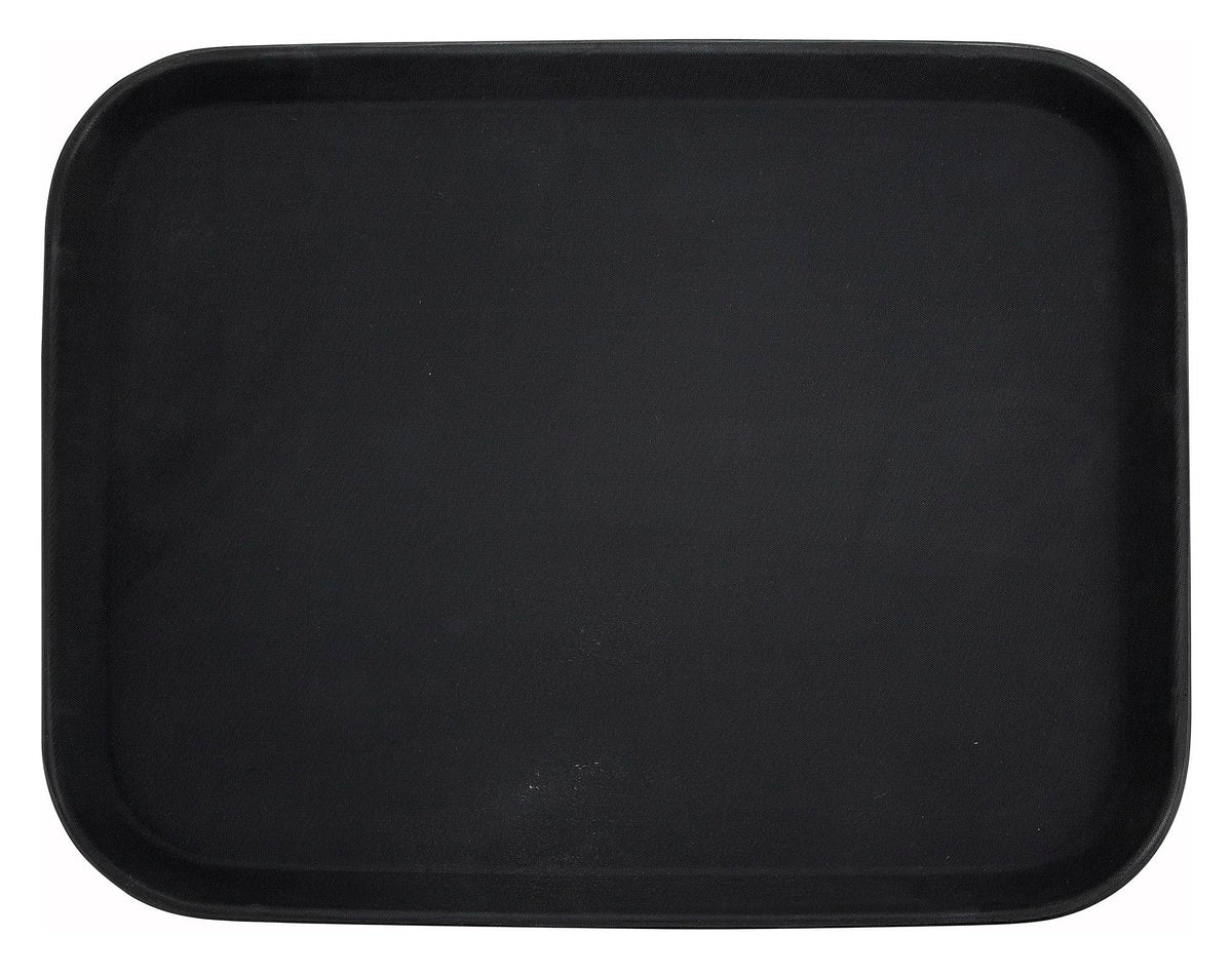 Winco 14" x 18" / Rectangular / Black Serving Trays