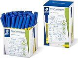 STAEDTLER Noris Writing Pen, 50ct, Fineliner 0.6mm Tip, Blue, Water-based Ink, Dry Safe, For school or office note taking, hand writing, coloring, journaling, and scrapbooking