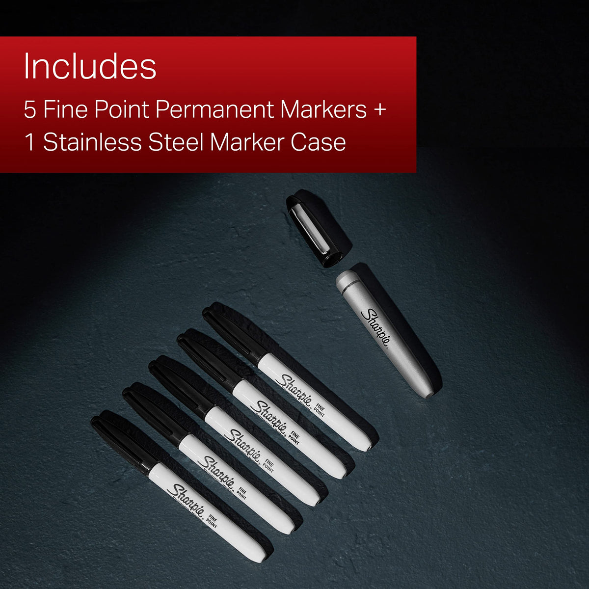 Sharpie Black / 6 Count (Pack of 1) / 5 Count Marker + Case Permanent Markers