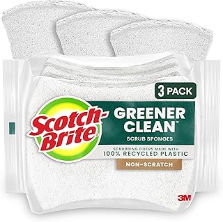 Scotch-Brite Greener Clean Non-Scratch Scrub Sponge, 3 Pack