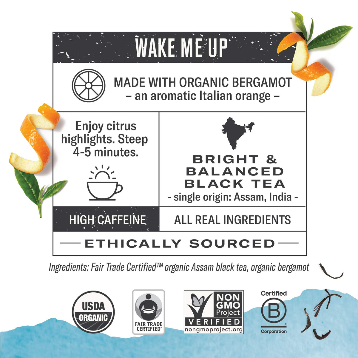 Organic Tea Aged Earl Grey by Numi – 16 Ounces, Pack of 6