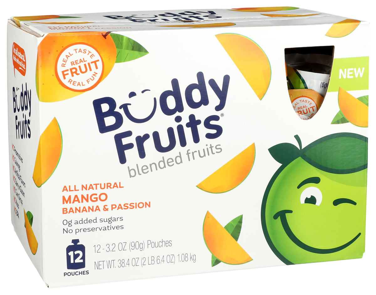 Buddy Fruits Mango, Banana & Passion Fruit / 3.2 Ounce (Pack of 12) / 1 Applesauce