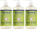 Mrs. MEYER'S CLEAN DAY Hand Soap, Lemon Verbena Scent, 12.5 Fl Oz Bottle - 3 Pack | Moisturizing Liquid Hand Soap, Softens and Cleans Hands, Cruelty Free, Made with Essential Oils, Olive Oil, and Aloe Vera