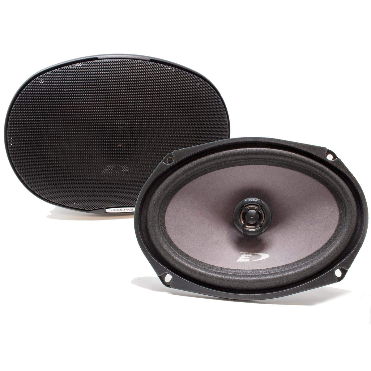 6x9 2-Way Coaxial Speakers (Pair) by Alpine – Long Fiber Natural Pulp, High Polymer Foam, black, Model SXE-6926S