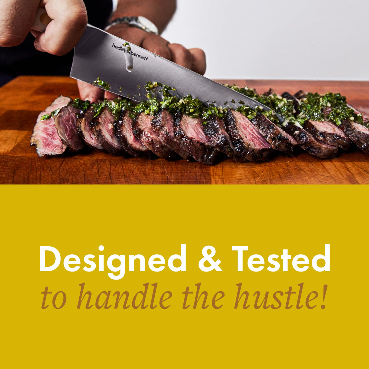 Professional Chef Knife by hedley & bennett – 8 inches, High Carbon Stainless Steel, Caviar, Model 810059948693