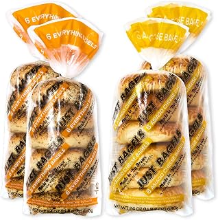 Just Bagels Mixed Bundle - 2 Bags of Everything & 2 Asiago - 24 Total Bagels Non-GMO