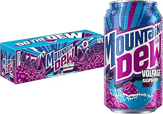 Mountain Dew Soda, Voltage, 12oz Cans (12 Pack)