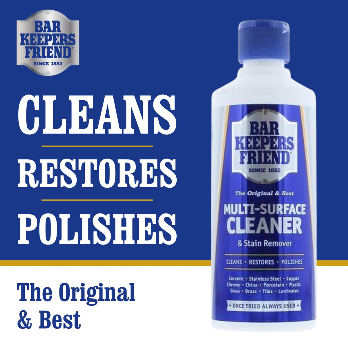 Universal Surface and Stain Remover Cleaner 250g by Bar Keepers Friend – 8.82 Ounce (Pack of 1), Plastic, 1 Pack, Model 1753-1