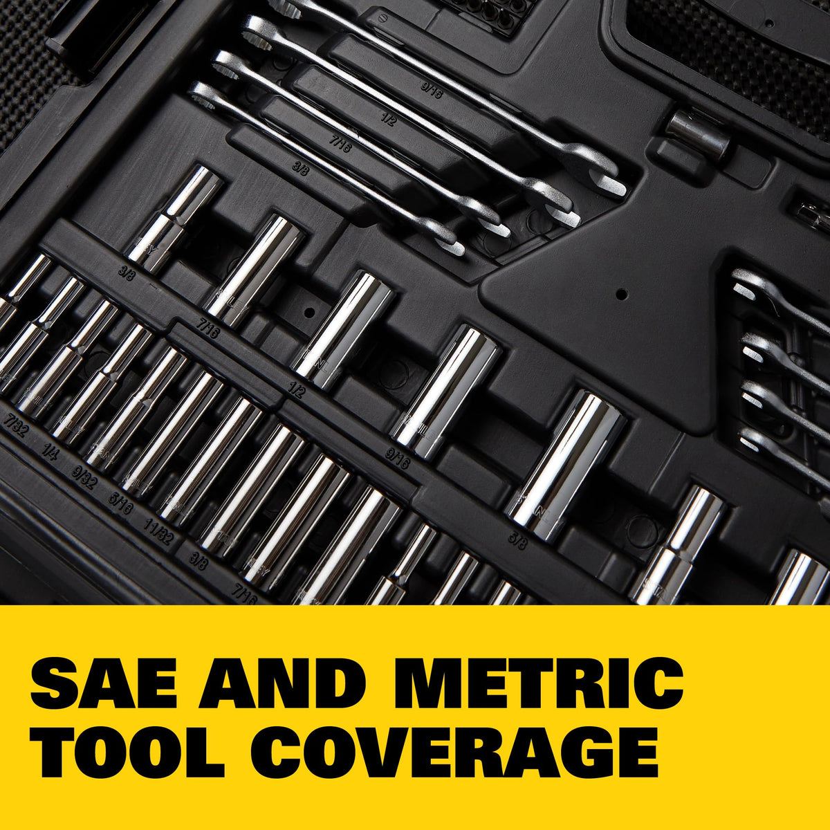Mechanics Tool Set by STANLEY – One Size, Metal, Black, Yellow, Model STMT71654