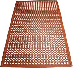 Winco 3' x 5' Red Anti-Fatigue Mat, Grease-Resistant
