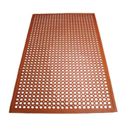 3' x 5' Red Anti-Fatigue Mat by Winco – 5.9"L x 35.8"W x 1.5"Th, Rubber, Red, Model RBM-35R-R