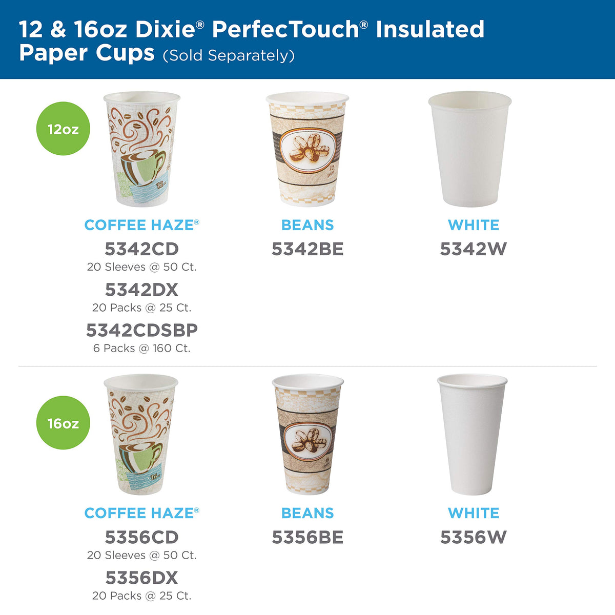 Georgia-Pacific 12 oz / 1000.0 / White Cups