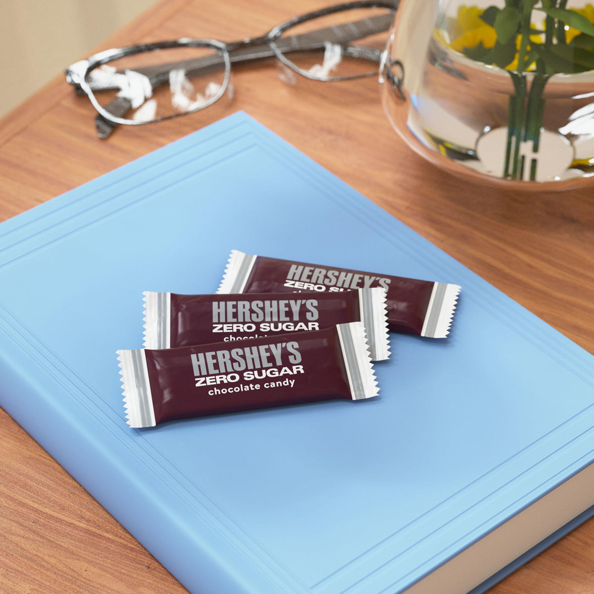 Zero Sugar Chocolate Candy Bags by HERSHEY'S – 3 Ounce (Pack of 12), brown, Pack of 12, Model 27001