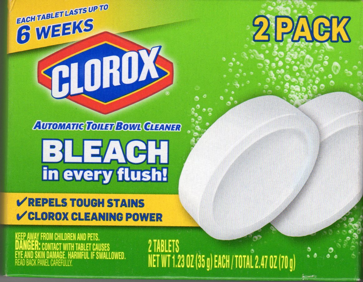 Automatic Toilet Bowl Cleaner Tablets (2-Pack) by Clorox – 2 Count (Pack of 1), Model 61630000