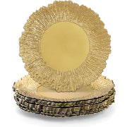 Coloch Charger Plates, 13 Inch Plastic, Set of 12, Gold