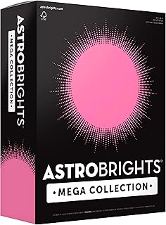 Astrobrights Mega Collection, Colored Cardstock, Neon Pink, 320 Sheets, 65 lb/176 gsm, 8.5" x 11" - MORE SHEETS! (91681)
