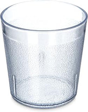 Carlisle FoodService Products 5529-8107 BPA Free Plastic Stackable Tumbler, 9 oz., Clear (Pack of 6)