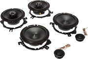 Alpine Pair 6.5" 2 Way Car Speakers (Component & Coaxial) - SPS-610C+SPS-610, Coaxial, Black