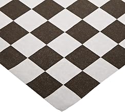Bagcraft Papercon 300308 Dry Wax Paper Wrap and Liner, 12" Length x 12" Width, Big Black Check (2 Packs of 1000)