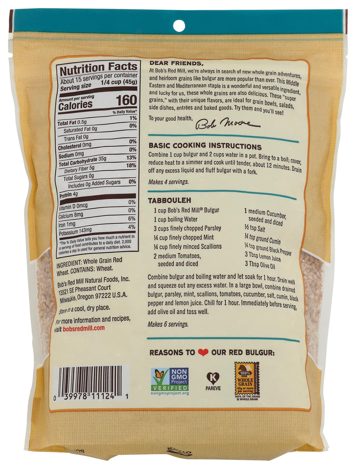 Bob's Red Mill 24 Ounce (Pack of 1) / No Color / Resealable Wheat Flours & Meals