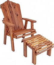 American Furniture Classics Model MM104-111 Cedar Stationary Chair with Stationary Ottoman