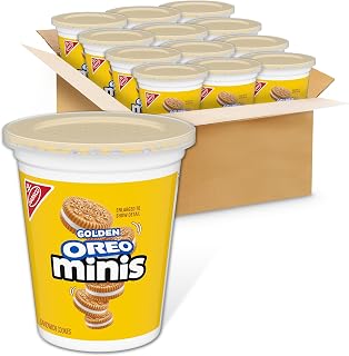 Oreo Minis Golden Sandwich Cookies, 12 - 3.5 oz Snack Cups