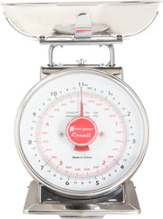 Escali Mercado Dial Scale 11 Lb X 1 Oz by San Jamar – 0.0 ounces, Metal - other, Silver, Model SCDLB11