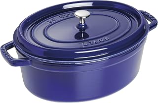 STAUB Cast Iron 7-qt Oval Cocotte - Dark Blue