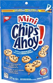 Chips Ahoy! Original, Bag of Mini Chocolate Chip Cookies, 1 Pack, 225g/7.9oz, (Imported from Canada)