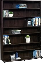 Sauder Multimedia 7 tier Storage Tower, Cinnamon Cherry finish