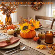 DomeStar Artificial Pumpkin, Medium 5.7 x 6.7 Inches, Orange
