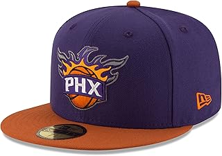 New Era NBA Phoenix Suns Men's 2-Tone 59FIFTY Fitted Cap, 7.75, Purple