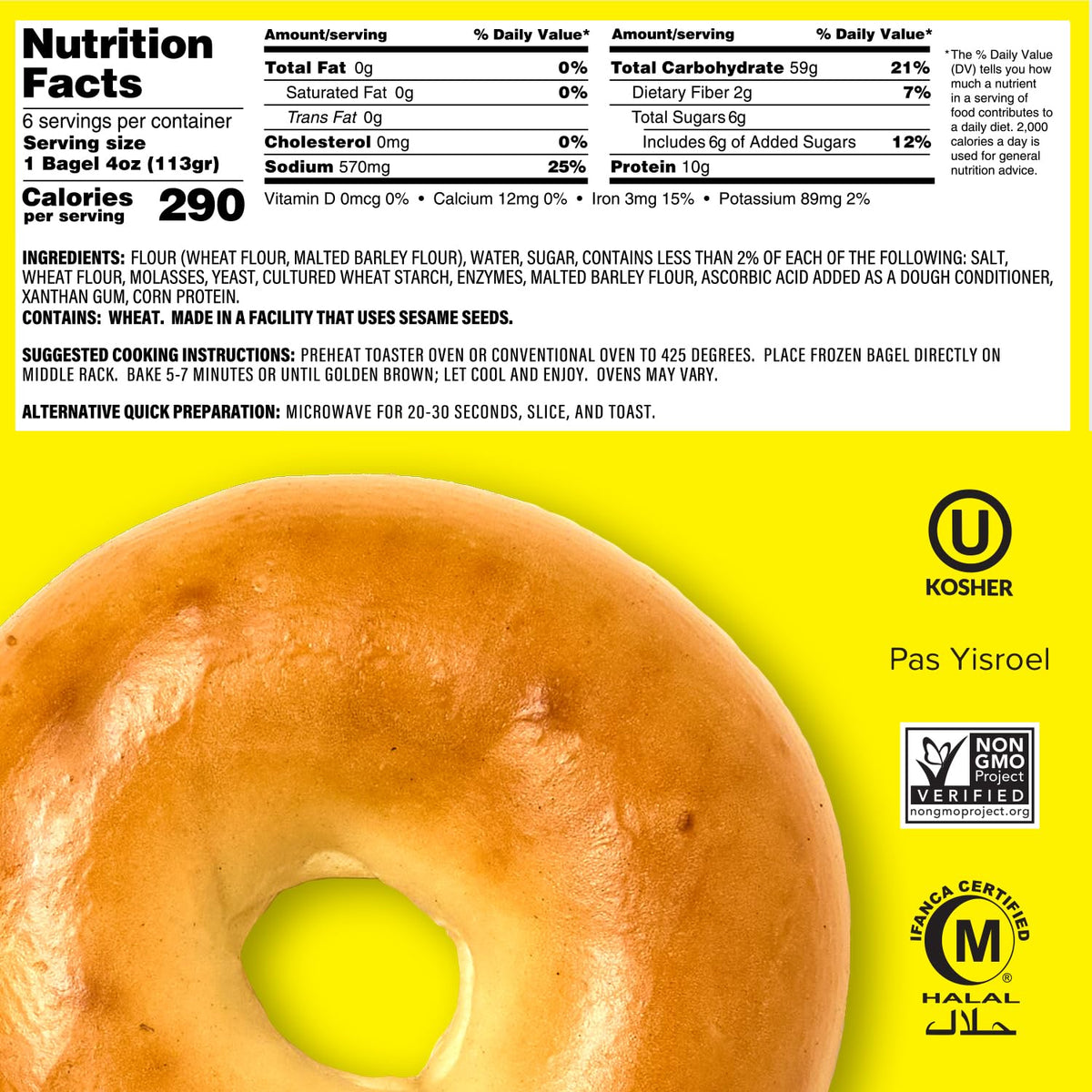 Mixed Bundle - 2 Bags of Plain & 2 Asiago - 24 Total Bagels Non-GMO by Just Bagels – 24