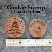 Fun Food Tools Cookie Stamp, 2.5 Inch Diameter, Christmas Tree