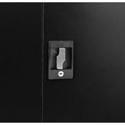 EZ Assemble Steel Storage Cabinet with Locking Flush by Global Industrial – 36"W x 18"D x 72"H, Alloy Steel, Black, Model 361872BK
